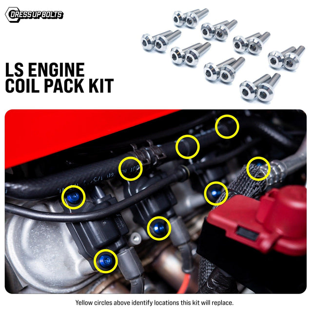 Titanium Hardware Coil Pack Kit - LS Engine