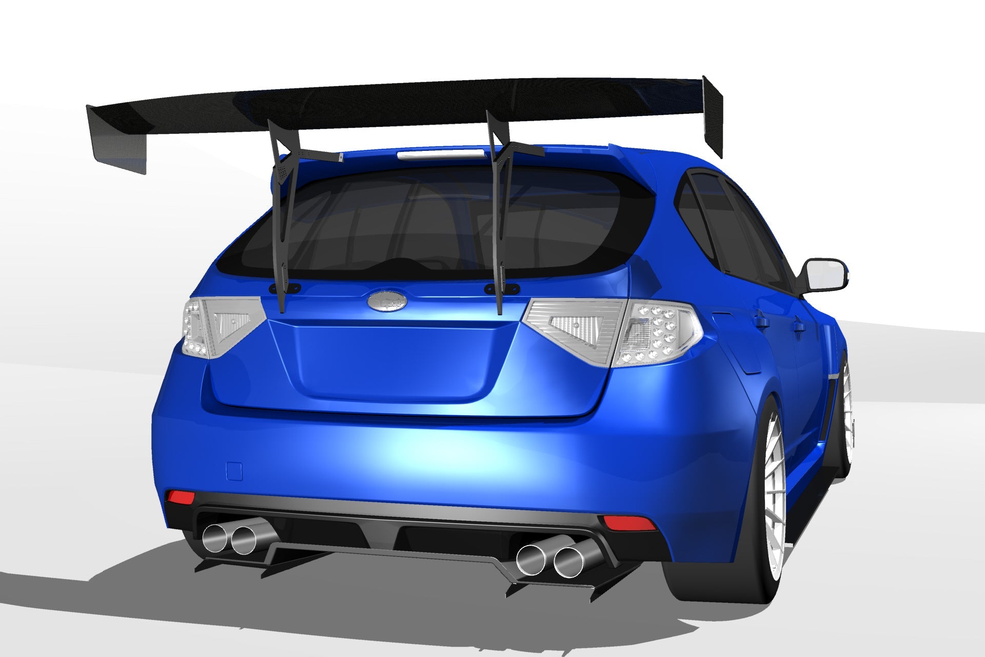 Diffuser V1+ – Subaru Impreza Hatchback (GR, 2007-2014)
