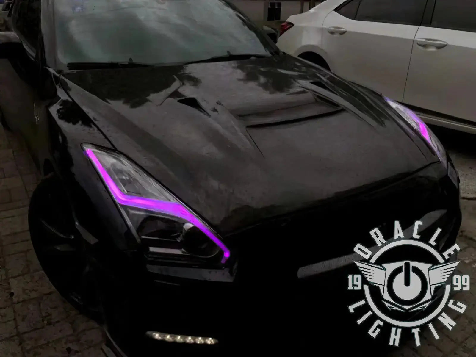 ORACLE Lighting 2015-2024 Nissan GT-R ColorSHIFT "Lightning Bolt" RGB+W Headlight DRL Upgrade Kit