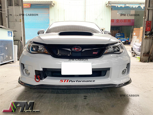 CS2 Style Carbon Fiber Front Bumper Add-on Lip Fits For 2011-2014 Subaru WRX STI GVF