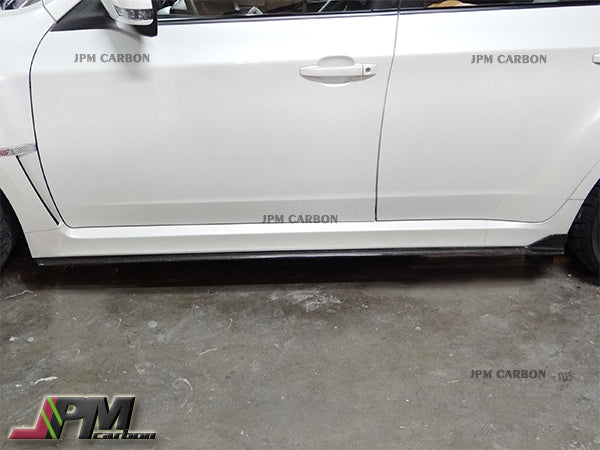 [JPMCarbon] STI Style Carbon Fiber Side Skirt Add-on Lips Fits For 2011-2014 Subaru WRX STI GVF Only