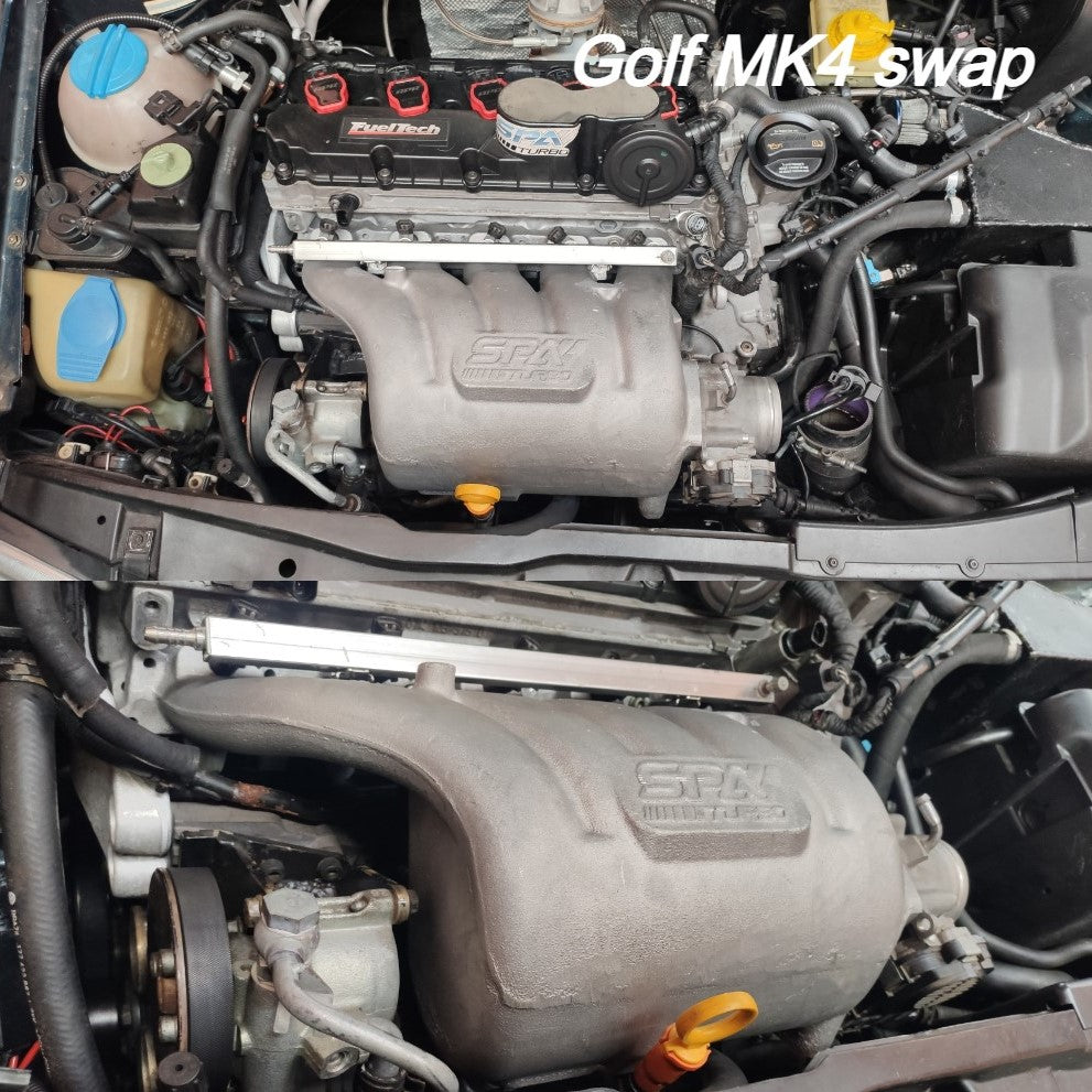 VW 2.5L 5 CYLINDER 20V 07K CAST ALUMINUM INTAKE MANIFOLD - WITH FUEL RAIL - PRE SALE