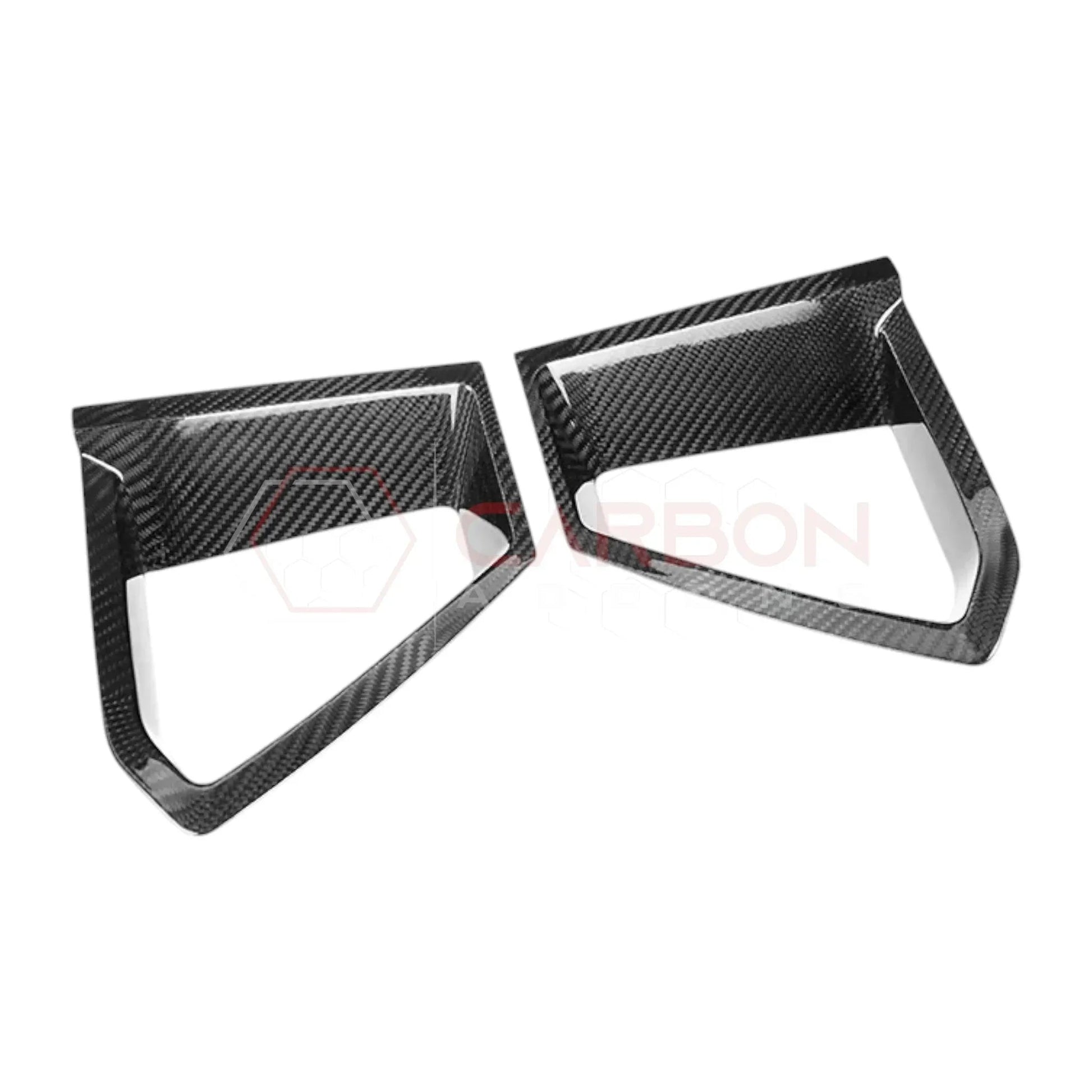 Real Carbon Fiber Upper Grille Insert Covers for 2024+ Ford Mustang GT