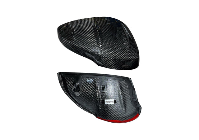 Rexpeed Honda Civic 11th Dry Carbon Mirror Cap Full Replacements w/ Signal Cutouts