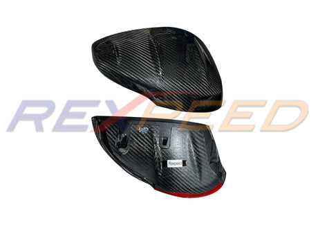 Rexpeed Honda Civic 11th Dry Carbon Mirror Cap Full Replacements w/ Signal Cutouts