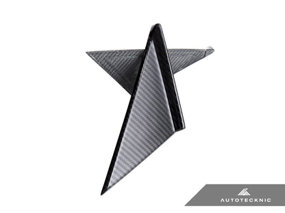AutoTecknic Version III Dry Carbon Side Mirror Wind Deflector Set - A90 Supra 2020-Up