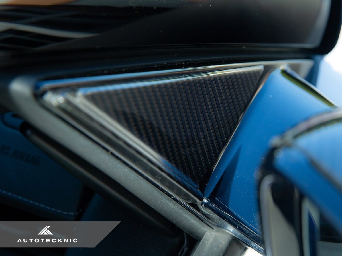 AutoTecknic Version III Dry Carbon Side Mirror Wind Deflector Set - A90 Supra 2020-Up