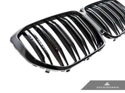AutoTecknic Dual-Slats Gloss Black Front Grille - G05 X5 Pre-LCI