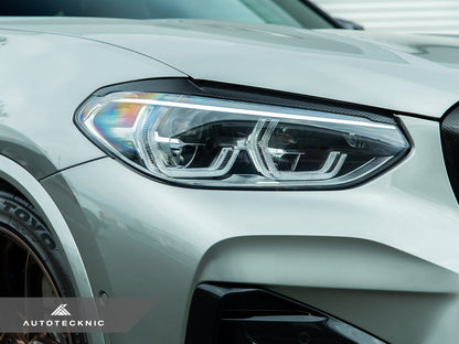 AutoTecknic Carbon Fiber Headlight Trim Set - BMW G01 X3 / G02 X4