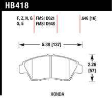 Hawk 02-06 RSX (non-S) Front / 03-09 Civic Hybrid / 04-05 Civic Si Rear Performance Ceramic Street (HB418Z.646)