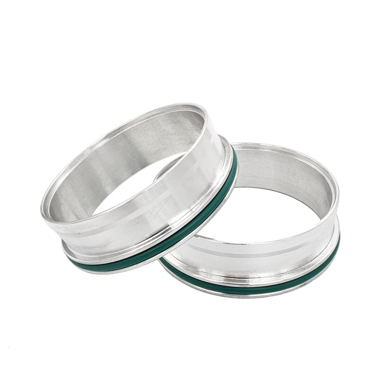 HD Clamp Assembly for 3.500" OD Tubing - Black Clamp, Aluminum/Stainless Flanges