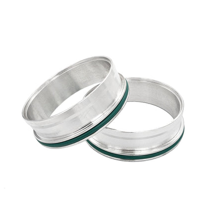 HD Clamp Assembly for 3.500" OD Tubing - Black Clamp, Aluminum/Stainless Flanges