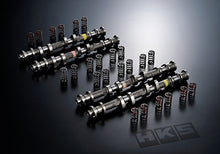 HKS camshaft and valve spring kit for the VR38DETT Nissan R35 GTR. Includes all 4 cams and 24 springs. Intake cam is 270°, exhaust cam 278°