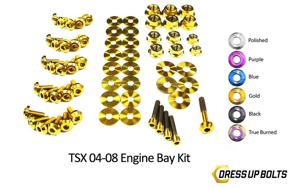 Acura TSX (2004-2008) Titanium Dress Up Bolts Engine Bay Kit