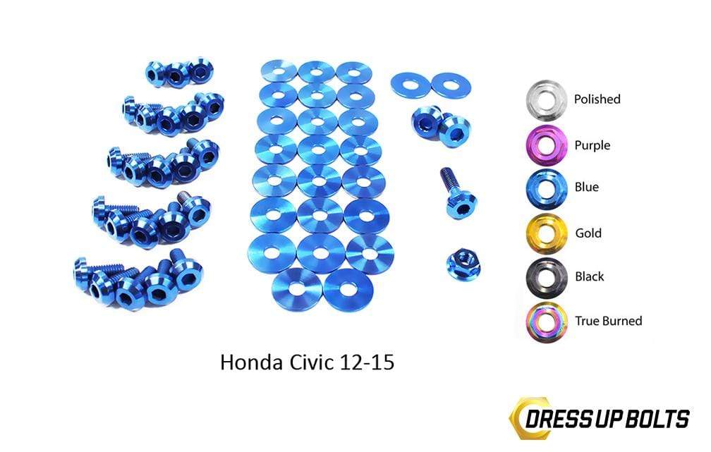 Honda Civic (2012-2015) Titanium Ti Dress Up Bolts Engine Bay Kit