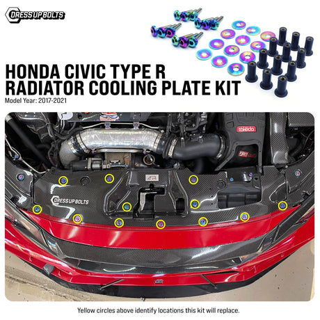 Dress Up Bolts Titanium Hardware Cooling Plate Kit - Honda Civic Type R (2017-2021)