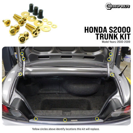 Dress Up Bolts Titanium Hardware Trunk Kit - Honda S2000 (2000-2009)