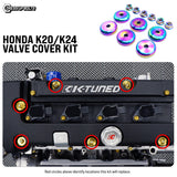 Dress Up Bolts Titanium Hardware Valve Cover Kit - Honda K20/K24