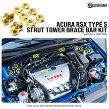 Titanium Hardware Strut Tower Brace Bar Kit - Acura RSX Type S (2002-2006)