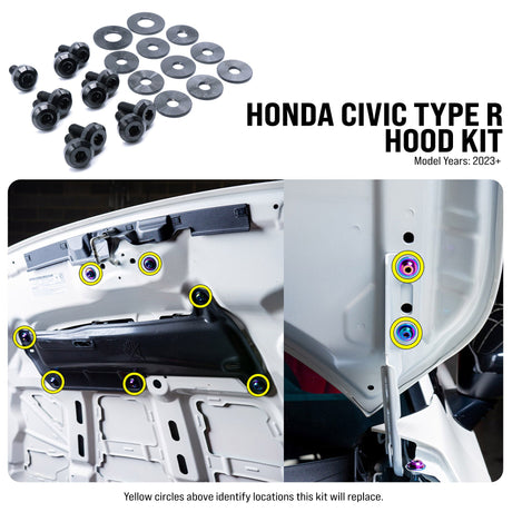 Titanium Hardware Hood Kit - Honda Civic Type R (2023+)