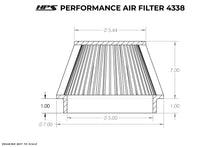 HPS Air Filter 5" ID, 7" Element Length, 8" Overall Length, HPS-4338
