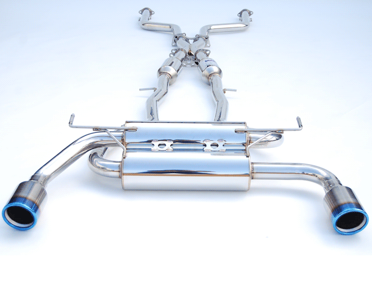 Invidia Q300 w/ Rolled Titanium Tips Cat Back Exhaust Infiniti Q50 2014-2016 | HS14IQ5GID