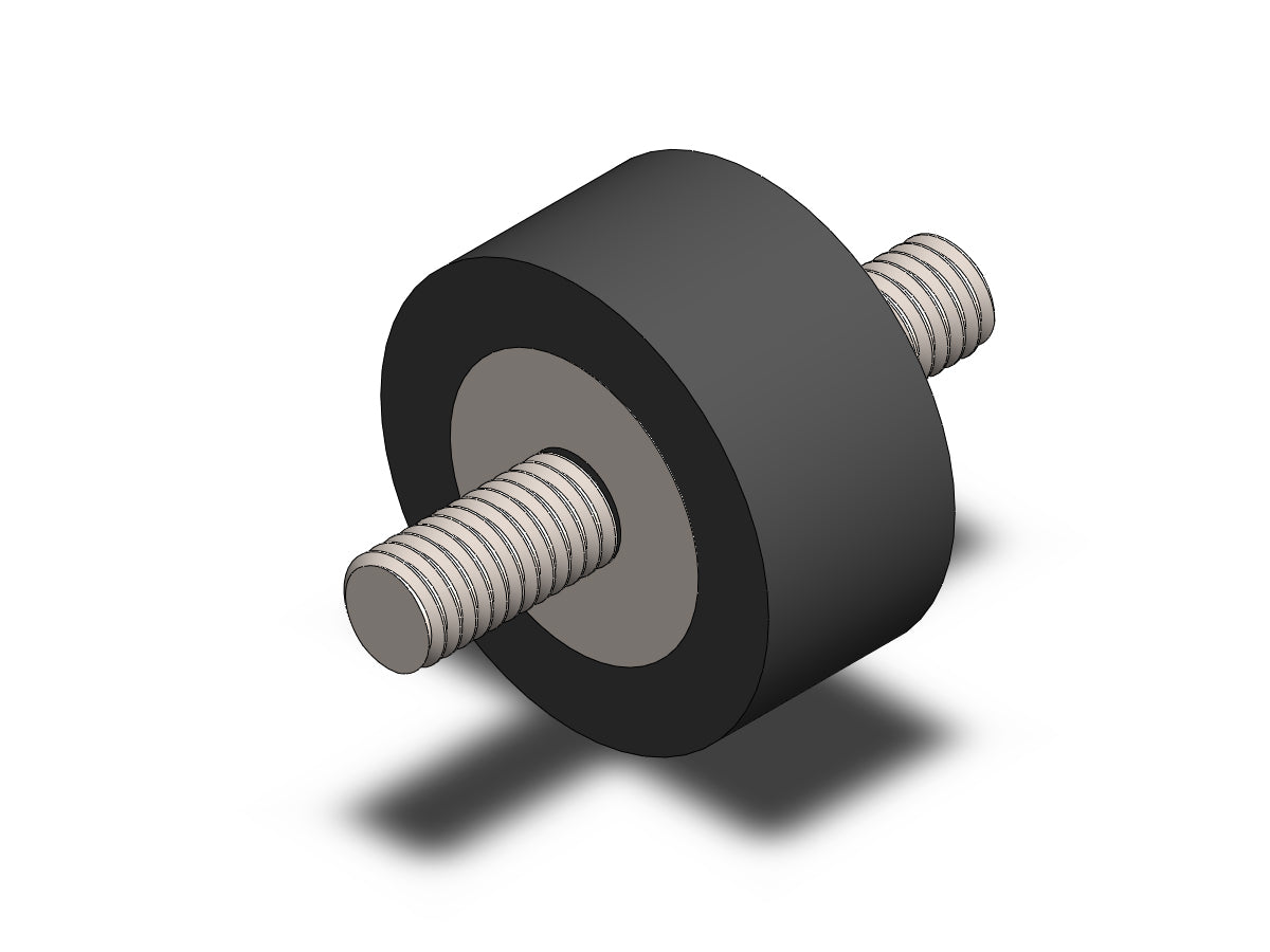 HPS M6 Rubber Vibration Mount, 1/2" Tall, Male to Male, HW-RM6-050