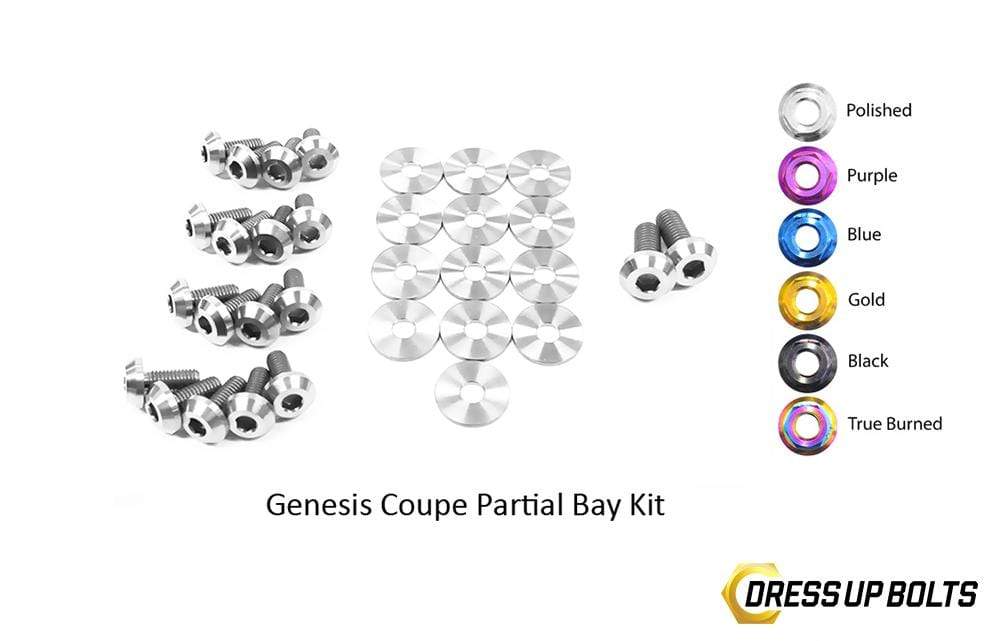 Hyundai Genesis Coupe (2009-2016) Titanium Dress Up Bolts Partial Engine Bay Kit