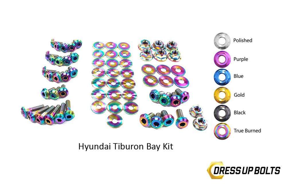 Hyundai Tiburon (2003-2008) Titanium Dress Up Bolts Engine Bay Kit