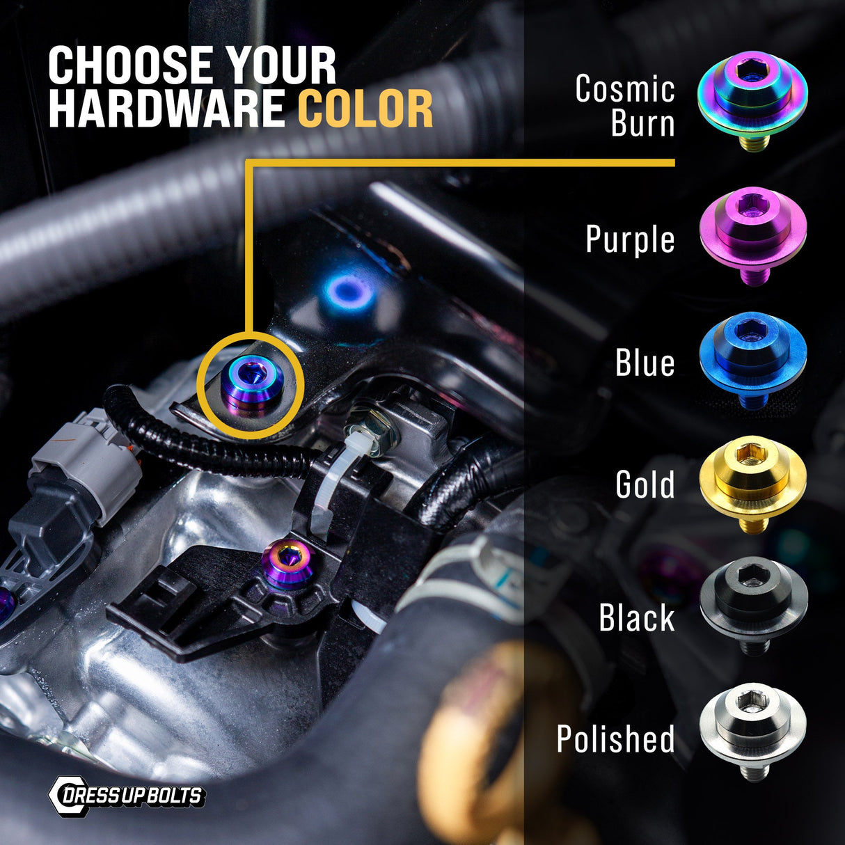 Dress Up Bolts Titanium Hardware Seat Kit - Subaru WRX/STI (2015-2021)