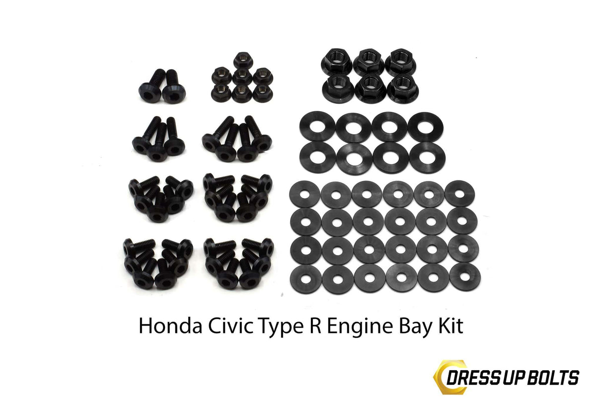 Dress Up Bolts Stage 2 Titanium Hardware Engine Bay Kit - Honda Civic Type R (2017-2021)