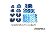 Dress Up Bolts Stage 2 Titanium Hardware Engine Bay Kit - Honda Civic Type R (2017-2021)