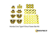 Dress Up Bolts Stage 2 Titanium Hardware Engine Bay Kit - Honda Civic Type R (2017-2021)