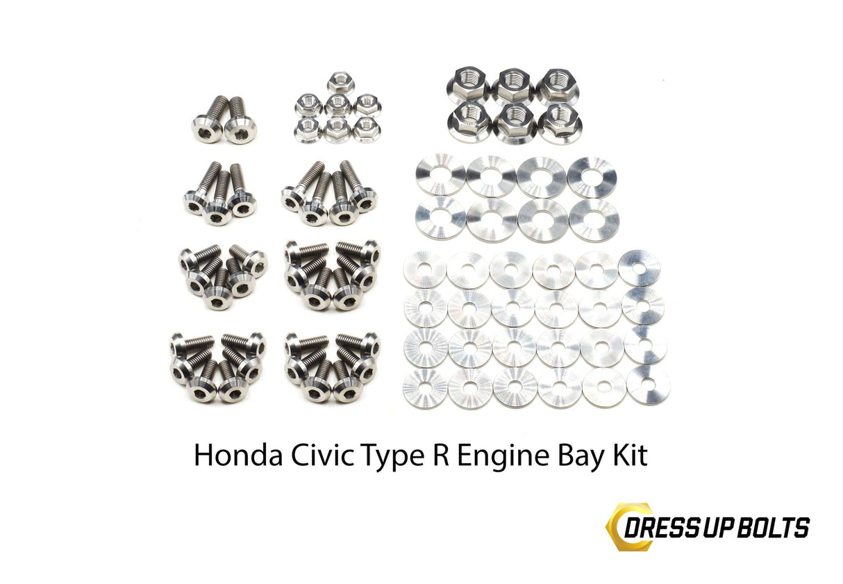 Dress Up Bolts Stage 2 Titanium Hardware Engine Bay Kit - Honda Civic Type R (2017-2021)