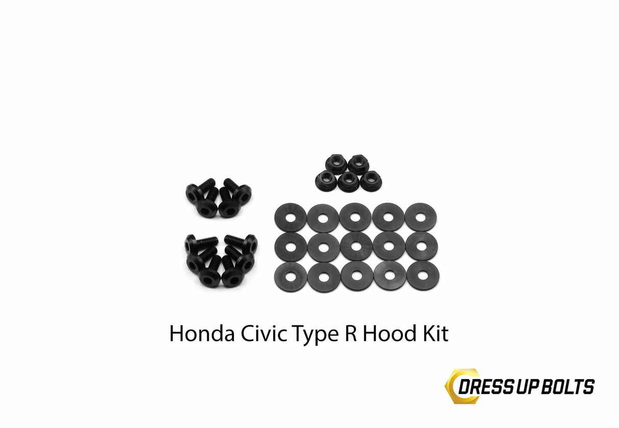 Dress Up Bolts Titanium Hardware Hood Kit - Honda Civic Type R (2017-2021)