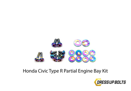 Dress Up Bolts Stage 1 Titanium Hardware Engine Bay Kit - Honda Civic Type R (2017-2021)