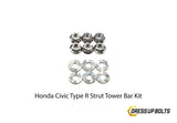 Dress Up Bolts Titanium Hardware Strut Tower Kit - Honda Civic Type R (2017-2021)