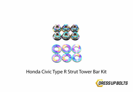 Dress Up Bolts Titanium Hardware Strut Tower Kit - Honda Civic Type R (2017-2021)