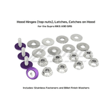 ZSPEC Hood Hinges/Latches/Catches Fasteners for Toyota Supra MKV A90, Stainless & Billet