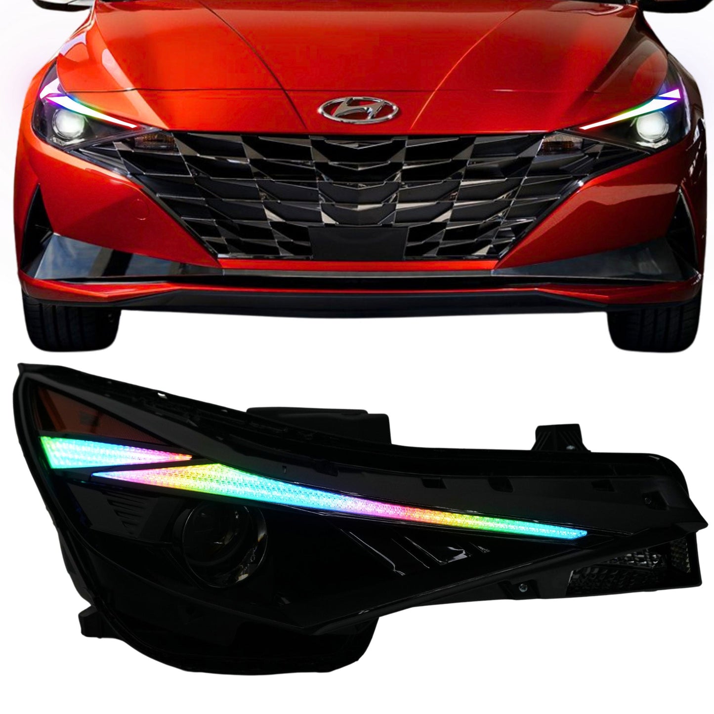 Hyundai Elantra Multicolor Flow Series DRL Boards (2021-2023)
