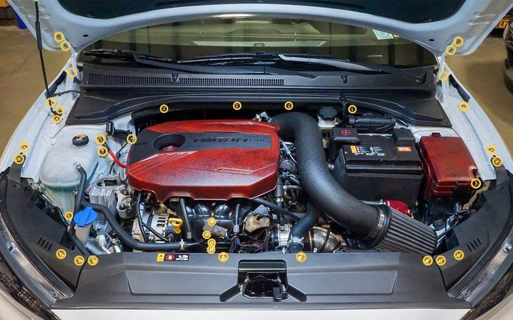 Titanium Hardware Engine Bay Kit - Hyundai Veloster (2019-2022)