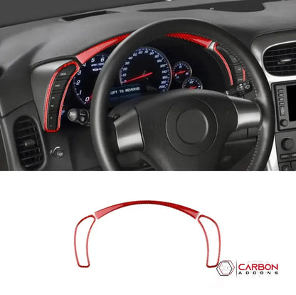 [3pcs] Real Carbon Fiber Gauge Cluster Surround Trim Overlay | C6 2005-2013 Corvette