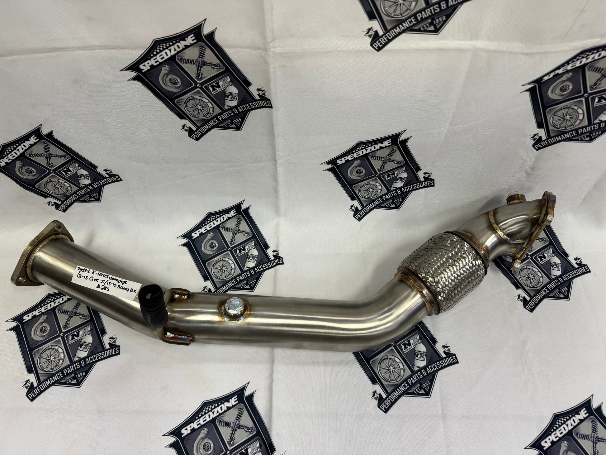 SPDZ1 K Series Header Downpipe 12-15 Civic Si & 13-15 Acura ILX Stainless Bellmouth (Preorder)
