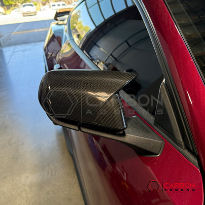 2024+ S650 Mustang M Style Carbon Fiber Exterior Side Mirror Cover