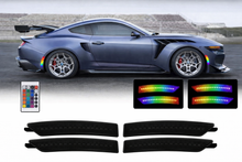 MUSTANG 24-26 FRONT/REAR RGB DYNAMIC LED SIDE MARKERS w/ REMOTE