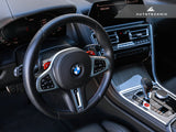 AutoTecknic Replacement Carbon Steering Wheel Top Cover - F95 X5M | F96 X6M