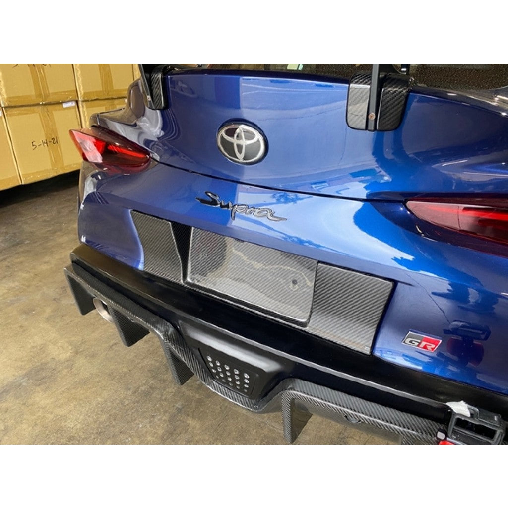 APR Performance Carbon Fiber License Plate Backing Toyota Supra A90 2020-2023