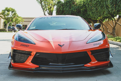 Carbon Fiber Chevrolet Corvette C8 Front Bumper Center Bezels 2020-UP