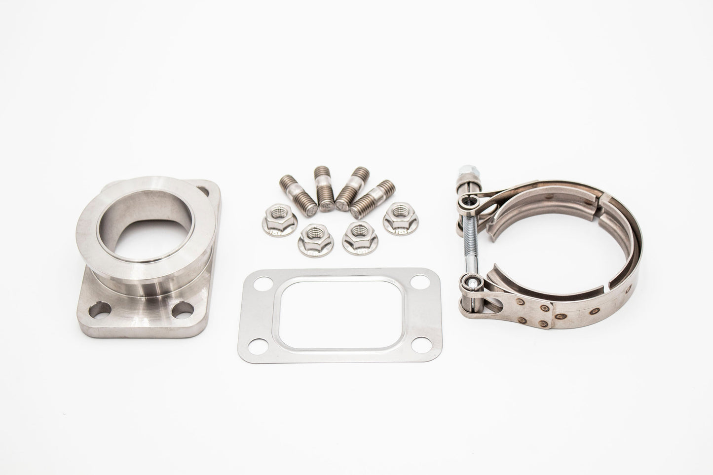 SS304 CNC Cast T3 to GT / GTX / G Series / Precision PTE Tial Turbo V-Band (VBand) Inlet Adapter Flange