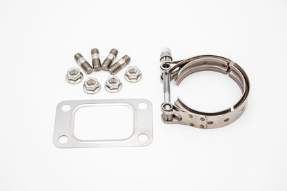 SS304 CNC Cast T3 to GT / GTX / G Series / Precision PTE Tial Turbo V-Band (VBand) Inlet Adapter Flange